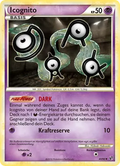 Karte Icognito aus Unerschrocken, Nummer 40/90