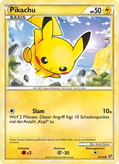 Karte Pikachu aus Unerschrocken, Nummer 61/90