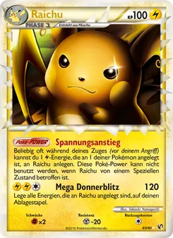 Karte Raichu aus Unerschrocken, Nummer 83/90