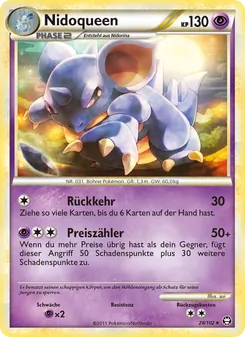 Karte Nidoqueen aus Triumph, Nummer 28/102