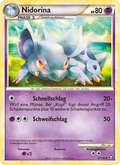 Karte Nidorina aus Triumph, Nummer 45/102