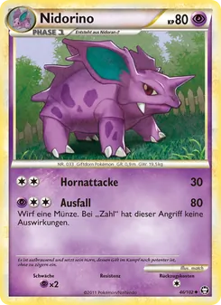 Karte Nidorino aus Triumph, Nummer 46/102