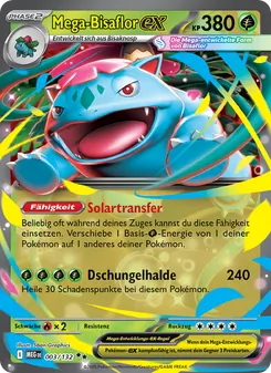 Karte Mega-Bisaflor-ex aus Mega-Entwicklung, Nummer 003/132