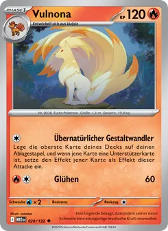 Karte Vulnona aus Mega-Entwicklung, Nummer 020/132