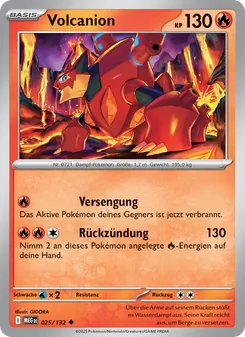 Karte Volcanion aus Mega-Entwicklung, Nummer 025/132