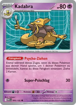 Karte Kadabra aus Mega-Entwicklung, Nummer 055/132