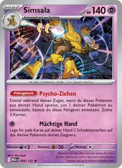 Karte Simsala aus Mega-Entwicklung, Nummer 056/132