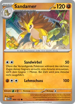 Karte Sandamer aus Mega-Entwicklung, Nummer 069/132