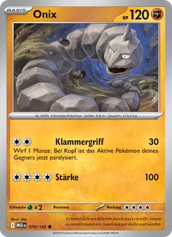 Karte Onix aus Mega-Entwicklung, Nummer 070/132