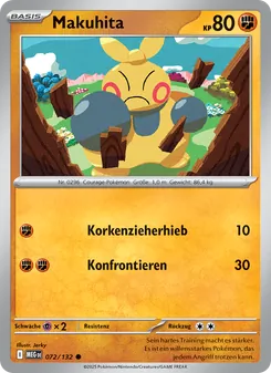 Karte Makuhita aus Mega-Entwicklung, Nummer 072/132
