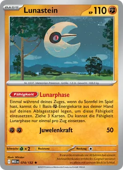 Karte Lunastein aus Mega-Entwicklung, Nummer 074/132