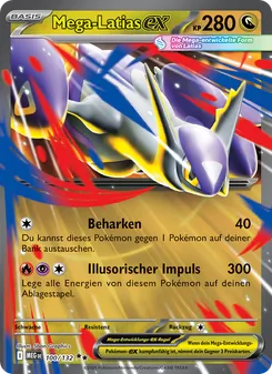 Karte Mega-Latias-ex aus Mega-Entwicklung, Nummer 100/132