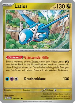 Karte Latios aus Mega-Entwicklung, Nummer 101/132