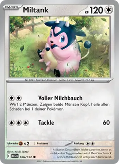 Karte Miltank aus Mega-Entwicklung, Nummer 106/132