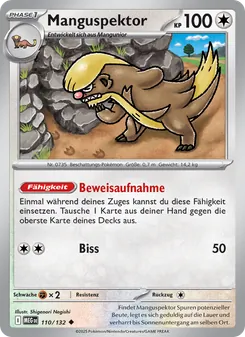 Karte Manguspektor aus Mega-Entwicklung, Nummer 110/132