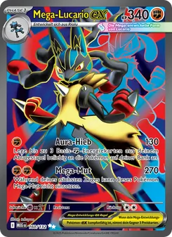 Karte Mega-Lucario-ex aus Mega-Entwicklung, Nummer 160/132