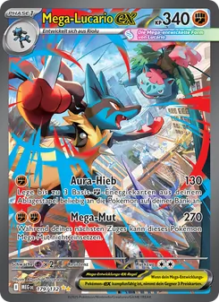 Karte Mega-Lucario-ex aus Mega-Entwicklung, Nummer 179/132