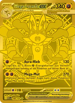 Karte Mega-Lucario-ex aus Mega-Entwicklung, Nummer 188/132