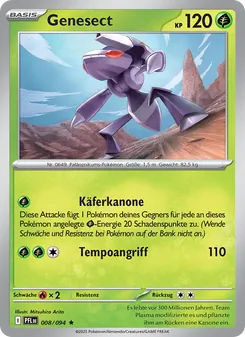 Karte Genesect aus Fatale Flammen, Nummer 008/94