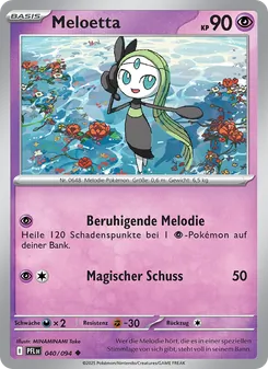 Karte Meloetta aus Fatale Flammen, Nummer 040/94