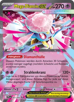 Karte Mega-Diancie-ex aus Fatale Flammen, Nummer 041/94