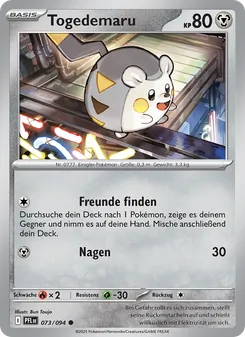 Karte Togedemaru aus Fatale Flammen, Nummer 073/94