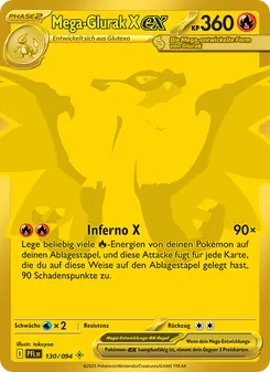 Karte Mega-Glurak X-ex aus Fatale Flammen, Nummer 130/94