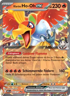 Karte Klarins Ho-Oh-ex aus Erhabene Helden, Nummer 026/217