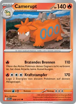 Karte Camerupt aus Erhabene Helden, Nummer 028/217