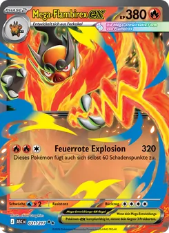 Karte Mega-Flambirex-ex aus Erhabene Helden, Nummer 031/217