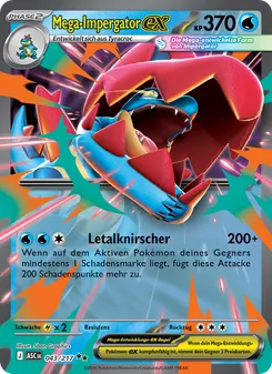 Karte Mega-Impergator-ex aus Erhabene Helden, Nummer 043/217