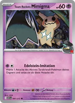 Karte Team Rockets Mimigma aus Erhabene Helden, Nummer 097/217