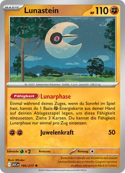 Karte Lunastein aus Erhabene Helden, Nummer 105/217