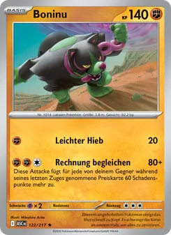 Karte Boninu aus Erhabene Helden, Nummer 122/217