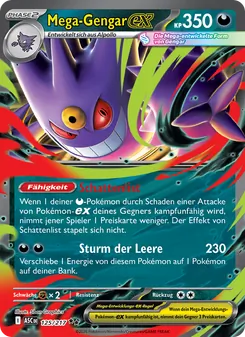 Karte Mega-Gengar-ex aus Erhabene Helden, Nummer 125/217