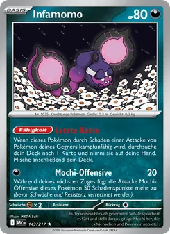Karte Infamomo aus Erhabene Helden, Nummer 143/217