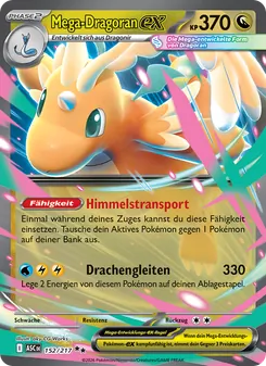 Karte Mega-Dragoran-ex aus Erhabene Helden, Nummer 152/217