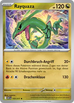 Karte Rayquaza aus Erhabene Helden, Nummer 153/217