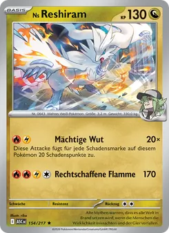Karte Ns Reshiram aus Erhabene Helden, Nummer 154/217