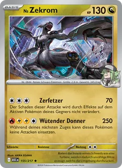 Karte Ns Zekrom aus Erhabene Helden, Nummer 155/217
