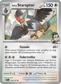 Karte Aokis Staraptor aus Erhabene Helden, Nummer 170/217