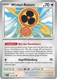 Karte Wirbel-Rotom aus Erhabene Helden, Nummer 171/217
