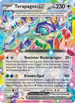 Karte Terapagos-ex aus Erhabene Helden, Nummer 179/217