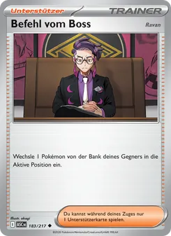 Karte Befehl vom Boss aus Erhabene Helden, Nummer 183/217