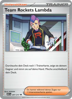 Karte Team Rockets Lambda aus Erhabene Helden, Nummer 207/217
