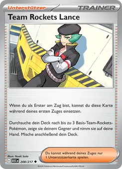 Karte Team Rockets Lance aus Erhabene Helden, Nummer 208/217