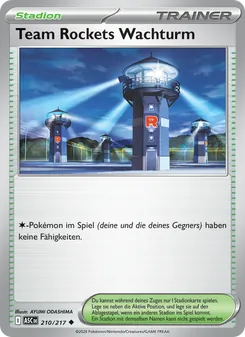 Karte Team Rockets Wachturm aus Erhabene Helden, Nummer 210/217