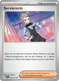 Karte Serviererin aus Erhabene Helden, Nummer 215/217