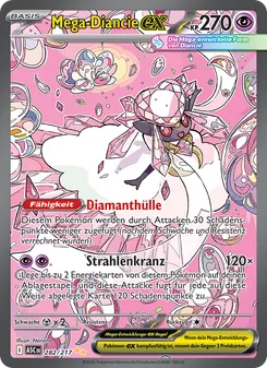 Karte Mega-Diancie-ex aus Erhabene Helden, Nummer 282/217