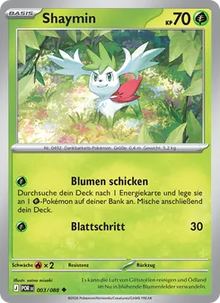 Karte Shaymin aus Optimale Ordnung, Nummer 003/88